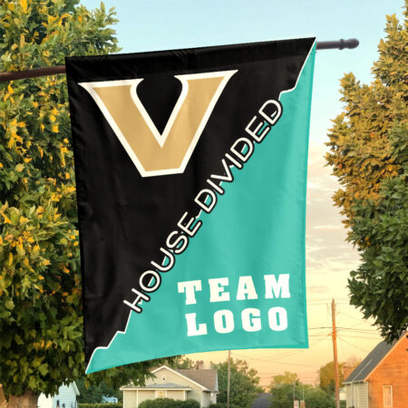 Commodores vs Custom Team House Divided Flag, Custom Split Flag