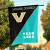 Commodores vs Custom Team House Divided Flag, Custom Team Flag