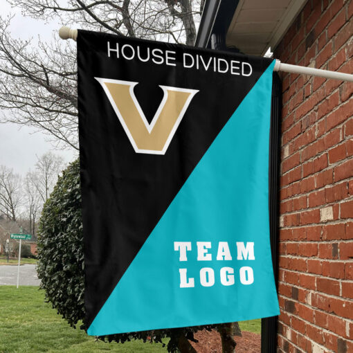 Commodores vs Custom Team House Divided Flag, Custom Team Flag