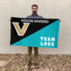 Commodores vs Custom Team House Divided Flag, Custom Team Flag