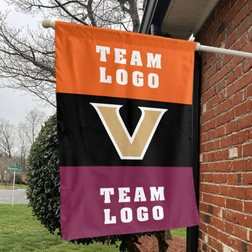 Commodores vs Custom Team House Divided Flag, NCAA College Flag