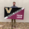 Commodores vs Custom Team House Divided Flag, NCAA Custom Flag