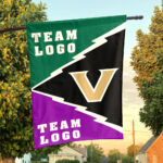 Commodores vs Custom Team House Divided Flag, NCAA Rivalry Flag