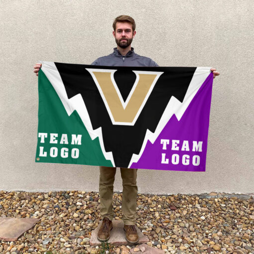 Commodores vs Custom Team House Divided Flag, NCAA Rivalry Flag