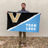 Commodores vs Custom Team House Divided Flag, NCAA Spirit Flag