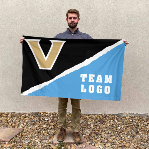 Commodores vs Custom Team House Divided Flag, NCAA Spirit Flag