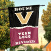 Commodores vs Custom Team House Divided Flag, NCAA Split Flag