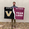 Commodores vs Custom Team House Divided Flag, NCAA Split Flag