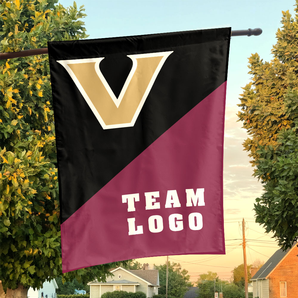 Commodores vs Custom Team House Divided Flag, NCAA Team Flag Commodores vs Custom Team House Divided Flag, NCAA Team Flag