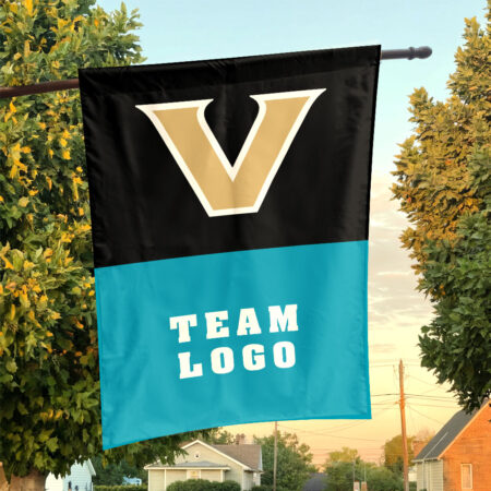 Commodores vs Custom Team House Divided Flag, NCAA Two Team Flag