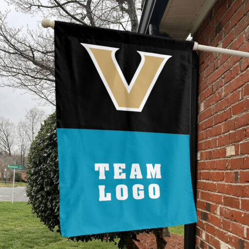 Commodores vs Custom Team House Divided Flag, NCAA Two Team Flag