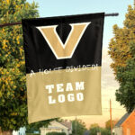 Commodores vs Custom Team House Divided Flag, Personalized College Flag