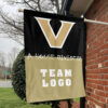 Commodores vs Custom Team House Divided Flag, Personalized College Flag