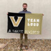 Commodores vs Custom Team House Divided Flag, Personalized College Flag