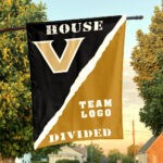 Commodores vs Custom Team House Divided Flag, Personalized House Flag