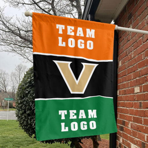 Commodores vs Custom Team House Divided Flag, Personalized NCAA Flag