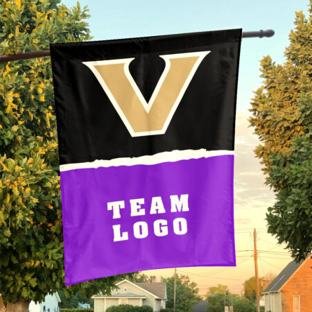 Commodores vs Custom Team House Divided Flag, Personalized Spirit Flag