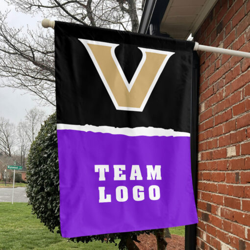 Commodores vs Custom Team House Divided Flag, Personalized Spirit Flag