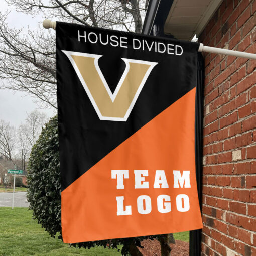 Commodores vs Custom Team House Divided Flag, Personalized Split Flag