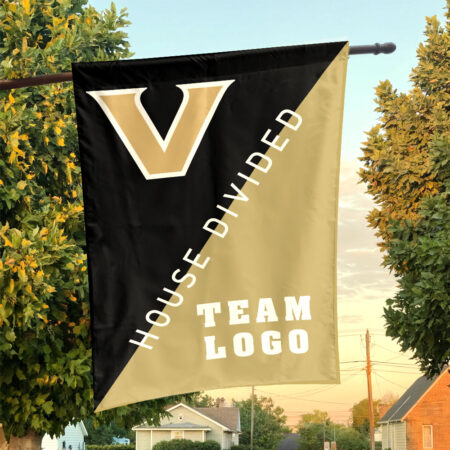 Commodores vs Custom Team House Divided Flag, Personalized Team Flag