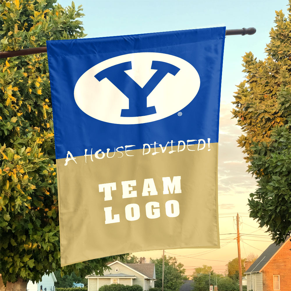 Cougars vs Custom Team House Divided Flag, Custom House Flag Cougars vs Custom Team House Divided Flag, Custom House Flag