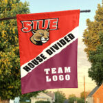 Cougars vs Custom Team House Divided Flag, Custom House Flag
