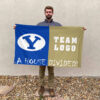 Cougars vs Custom Team House Divided Flag, Custom House Flag 2 Cougars vs Custom Team House Divided Flag, Custom House Flag