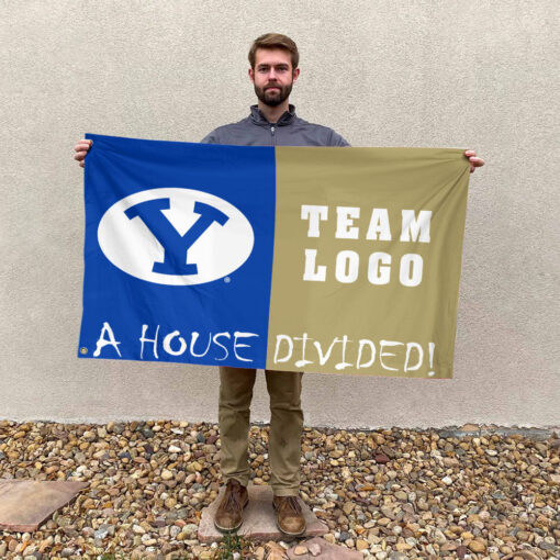 Cougars vs Custom Team House Divided Flag, Custom House Flag Cougars vs Custom Team House Divided Flag, Custom House Flag