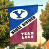 Cougars vs Custom Team House Divided Flag, Custom Rivalry Flag