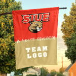 Cougars vs Custom Team House Divided Flag, Custom Rivalry Flag