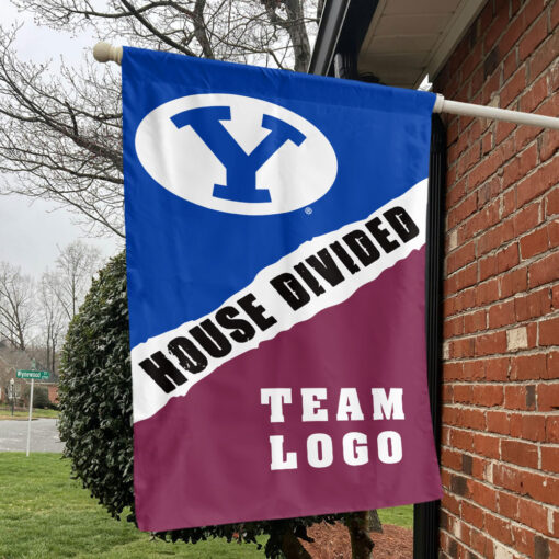 Cougars vs Custom Team House Divided Flag, Custom Rivalry Flag Cougars vs Custom Team House Divided Flag, Custom Rivalry Flag