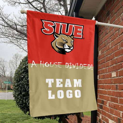 Cougars vs Custom Team House Divided Flag, Custom Rivalry Flag