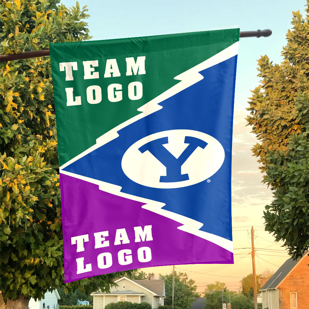 Cougars vs Custom Team House Divided Flag, Custom Spirit Flag Cougars vs Custom Team House Divided Flag, Custom Spirit Flag
