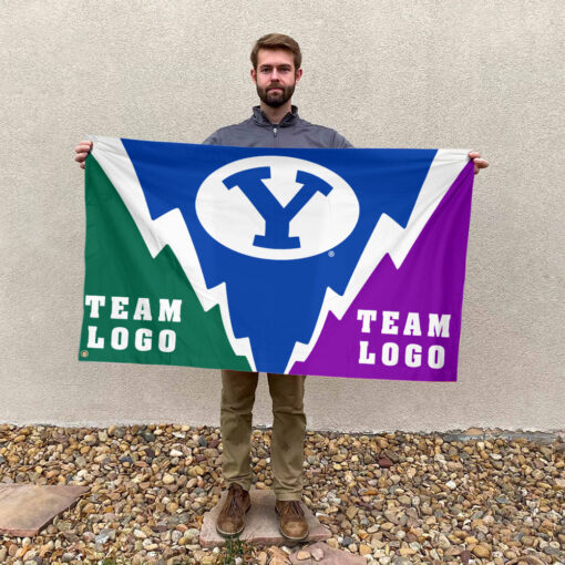 Cougars vs Custom Team House Divided Flag, Custom Spirit Flag Cougars vs Custom Team House Divided Flag, Custom Spirit Flag