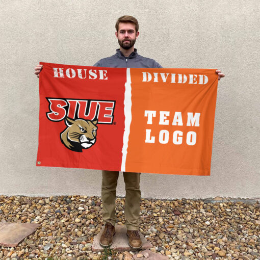 Cougars vs Custom Team House Divided Flag, Custom Spirit Flag