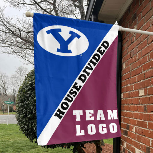 Cougars vs Custom Team House Divided Flag, Custom Split Flag Cougars vs Custom Team House Divided Flag, Custom Split Flag