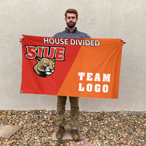 Cougars vs Custom Team House Divided Flag, Custom Split Flag Cougars vs Custom Team House Divided Flag, Custom Split Flag