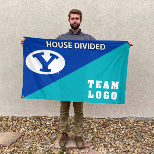 Cougars vs Custom Team House Divided Flag, Custom Team Flag Cougars vs Custom Team House Divided Flag, Custom Team Flag