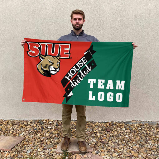 Cougars vs Custom Team House Divided Flag, Custom Team Flag
