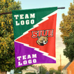 Cougars vs Custom Team House Divided Flag, NCAA College Flag