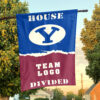 Cougars vs Custom Team House Divided Flag, NCAA House Flag