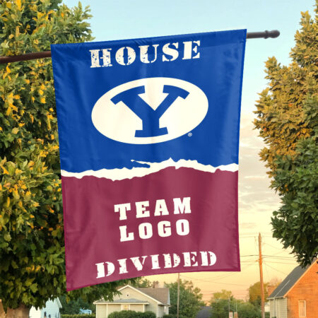Cougars vs Custom Team House Divided Flag, NCAA House Flag