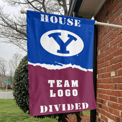 Cougars vs Custom Team House Divided Flag, NCAA House Flag