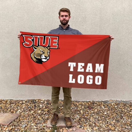 Cougars vs Custom Team House Divided Flag, NCAA House Flag