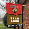 Cougars vs Custom Team House Divided Flag, NCAA Rivalry Flag
