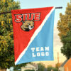 Cougars vs Custom Team House Divided Flag, NCAA Spirit Flag
