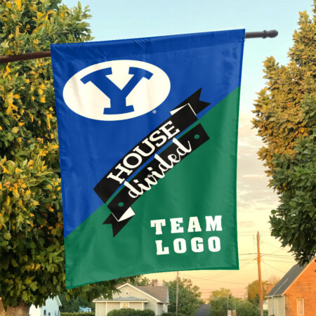 Cougars vs Custom Team House Divided Flag, NCAA Team Flag