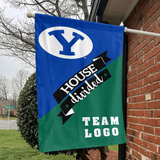Cougars vs Custom Team House Divided Flag, NCAA Team Flag