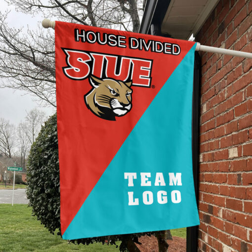 Cougars vs Custom Team House Divided Flag, NCAA Team Flag