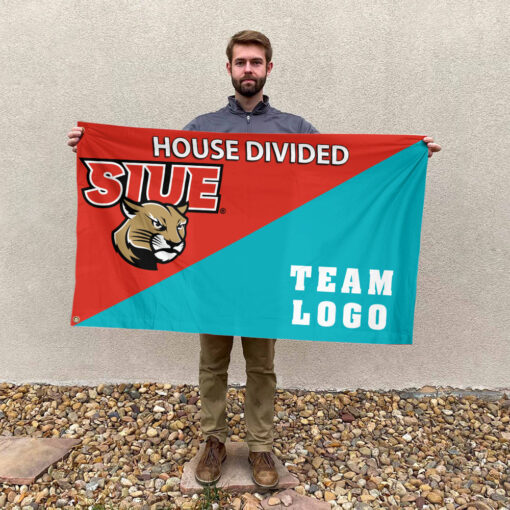Cougars vs Custom Team House Divided Flag, NCAA Team Flag